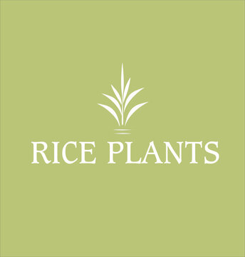 rice plant logo design idea vector. simple rice plant logo icon