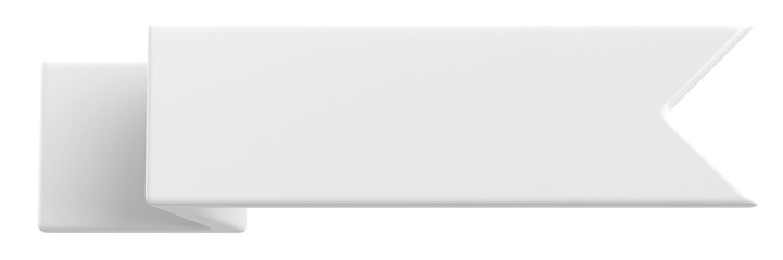 Ribbon tag. Price tag. 3D illustration.