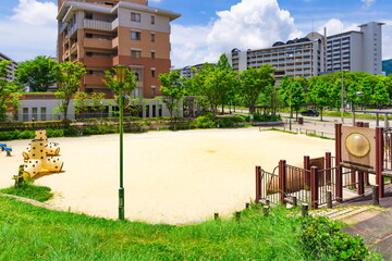 HAT神戸内の公園　神戸市中央区にて