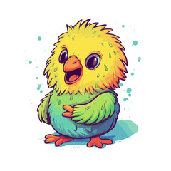 Fototapeta premium Kakapo Cute, TShirt Design , graphic design, Generative Ai