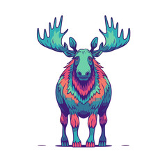 Moose Cute, TShirt Design , graphic design, Generative Ai