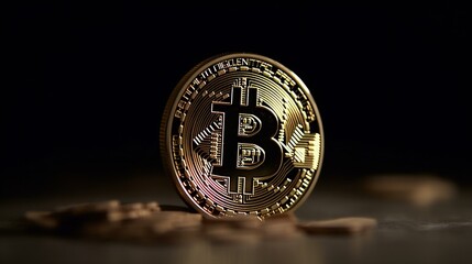 close up of a bitcoin