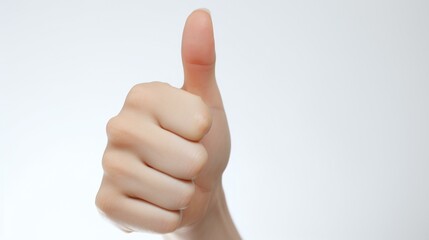 hand showing thumb up isolated