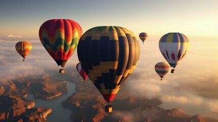 Obraz premium hot air balloon in the sky