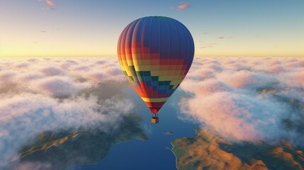 Fototapeta premium hot air balloon in the sky