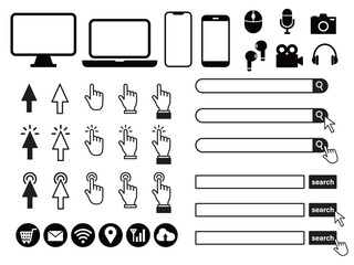 検索に関連するアイコンセット