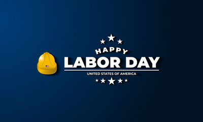 Happy labor day in United States of America background vector illustration