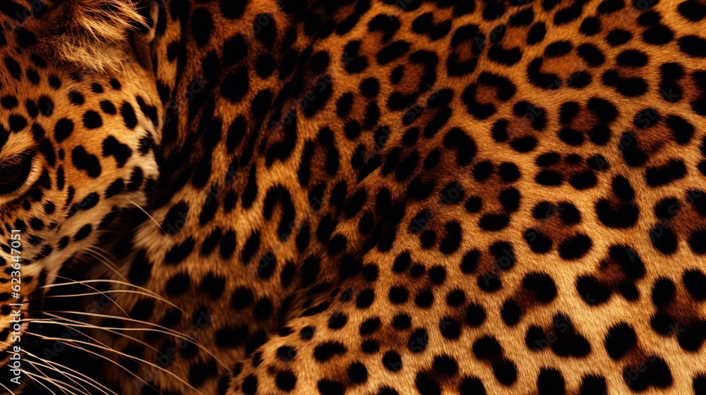 Wall mural leopard fur texture