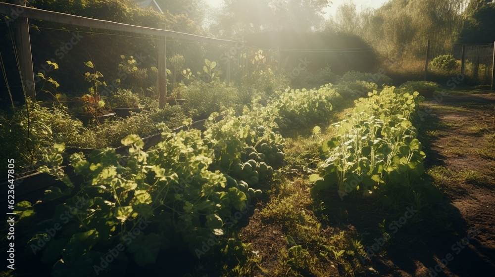 Canvas Prints sunlight in the garden