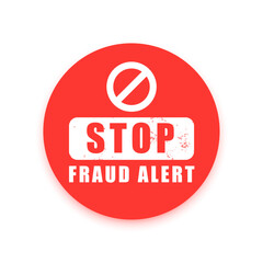 stay alert from fraud and scam with warning background design