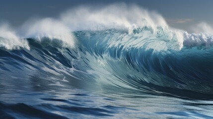 waves crashing on the ocean