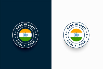 made in india circular tricolor badge banner celebrate the nation's pride