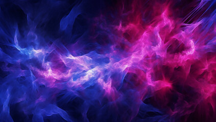 abstract blue and magenta magic mist cloud, chemical toxic gas, steam waves