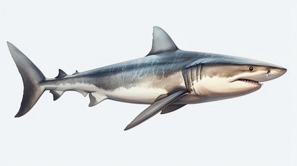 Naklejka premium shark isolated on white background