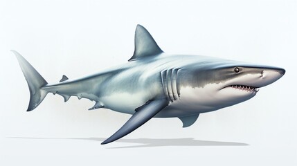 Obraz premium shark isolated on white background