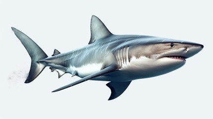Fototapeta premium shark isolated on white background
