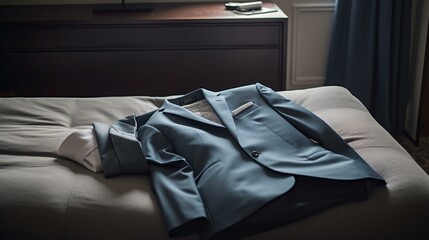 suit on bed