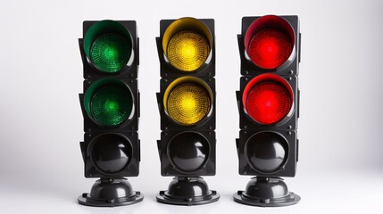 traffic light isolated on white background