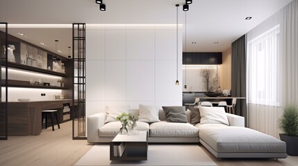 Space saving modern interior
