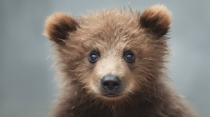 Obraz premium Cute brown bear cub