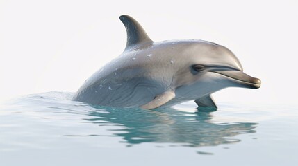 Obraz premium dolphin jumping isolated on white background