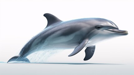 dolphin jumping isolated on white background