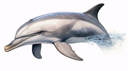Fototapeta premium dolphin jumping isolated on white background