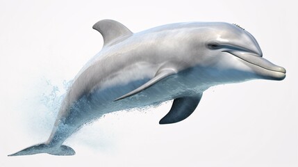 Obraz premium dolphin jumping isolated on white background