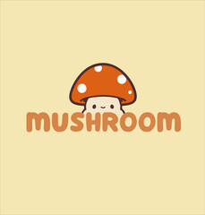 mushroom logo design idea vector. mushroom plant logo icon