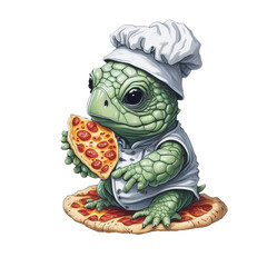 Fototapeta premium Turtle Watercolor Illustration, Generative AI