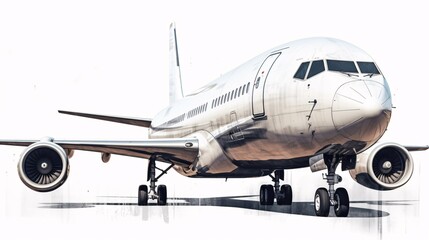 airplane isolated with white background
