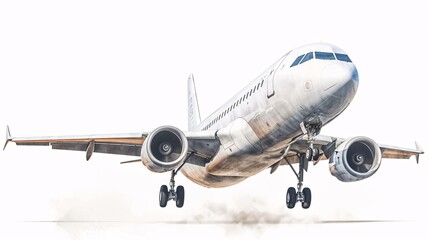 airplane isolated with white background