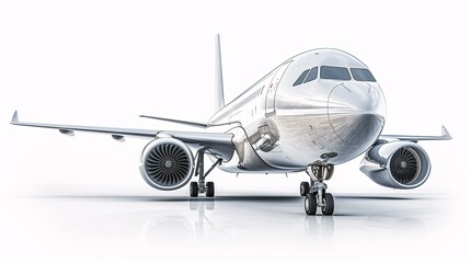 Fototapeta premium airplane isolated with white background