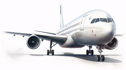 airplane isolated with white background