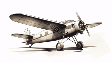 airplane isolated with white background