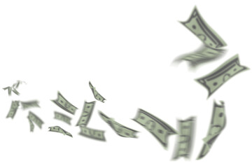 Digital png illustration of flying cash on transparent background © vectorfusionart