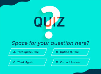 multiple option quiz banner for your exam or test