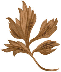 Autumn leaves digitally painted illustration