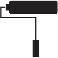 Digital png illustration of paint roller on transparent background