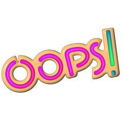 Fototapeta premium Oops glossy colors 3d