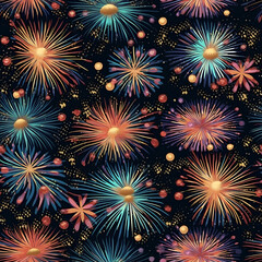 fireworks seamless pattern