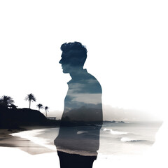 silhouette of a person in the sun