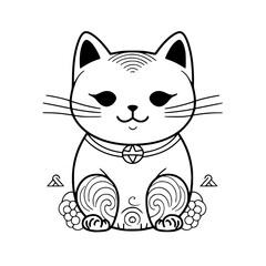 cat maneki neko svg