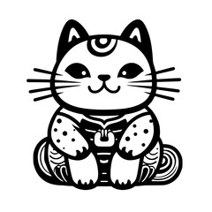 cat maneki neko svg