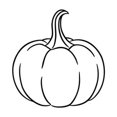 Hand drawn vector illustration of a pumpkin