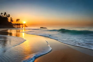 Fototapeten sunset at the beach © Torrendo