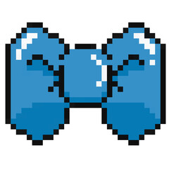 Fototapeta premium Blue ribbon pixel art
