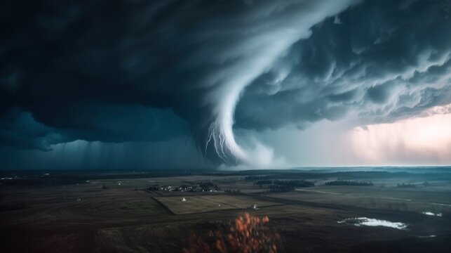 storm over the ocean Ai generative HD 8K wallpaper Stock Photographic Image