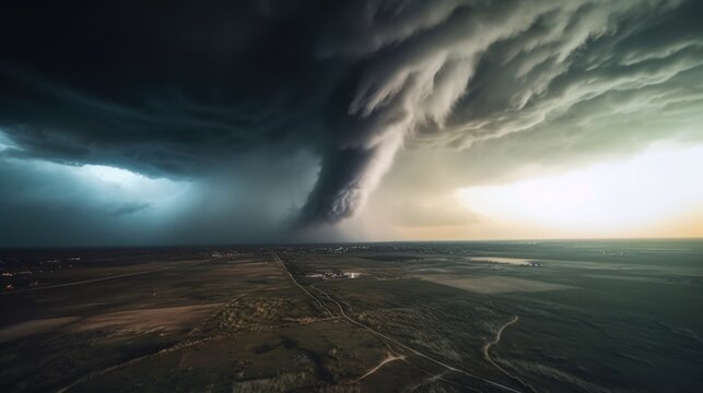 storm over the sea Ai generative HD 8K wallpaper Stock Photographic Image