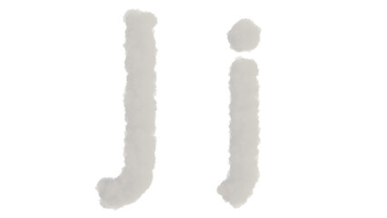 isolated cut out cloud alphabet 3d render, best use for make a custom text.